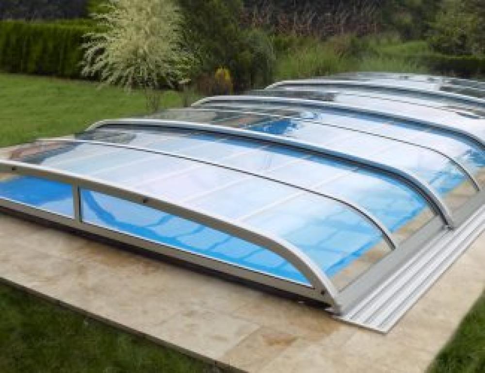 Poolüberdachung Montana, flache Ausführung